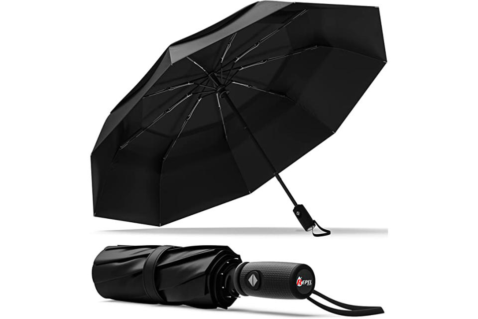 Repel Umbrella Windproof Travel Umbrella - Wind Resistant, Small - Compact, Light, Automatic, Strong Steel Shaft, Mini, Folding and Portable - Backpack, Car, Purse Umbrellas for Rain - Men and Women. (Photo: Amazon SG)