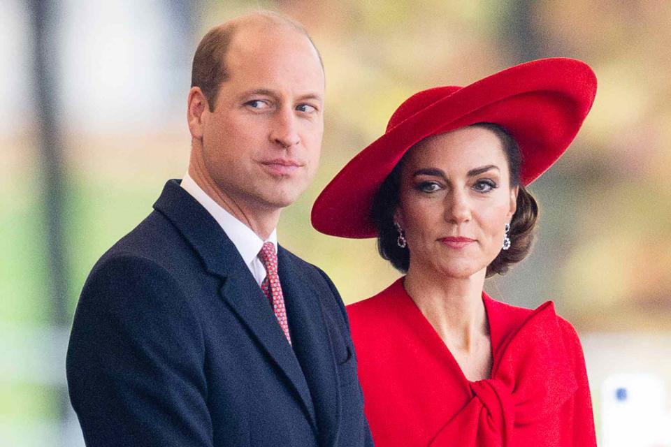 <p>Samir Hussein/WireImage</p> Prince William and Kate Middleton at Korea state visit on Nov. 21, 2023