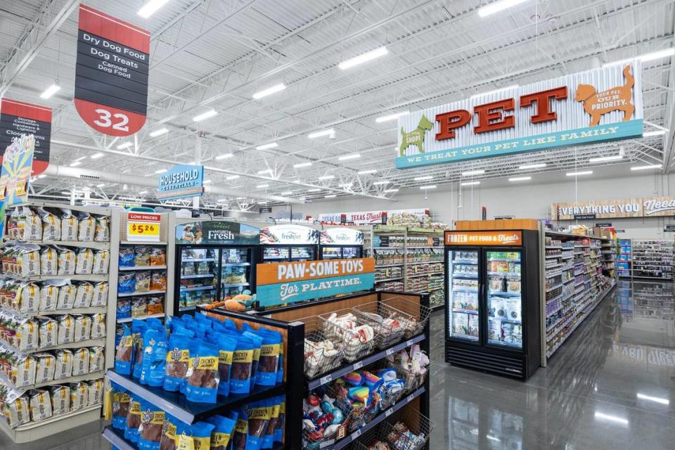 The pet section in the new HEB location in Mansfield on Tuesday, June 25, 2024.