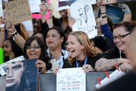 Fans attend the premiere of Summit Entertainment's "The Twilight Saga: Breaking Dawn - Part 2" at Nokia Theatre L.A. Live on November 12, 2012 in Los Angeles, California. (Photo by Michael Buckner/Getty Images)