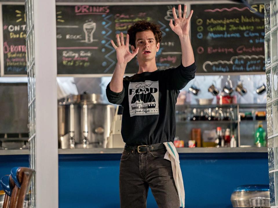 andrew garfield as jonathan larson in tick tick boom