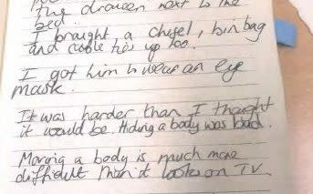 Fiona Beal wrote a diary entry about how she killed her boyfriend and disposed of the body