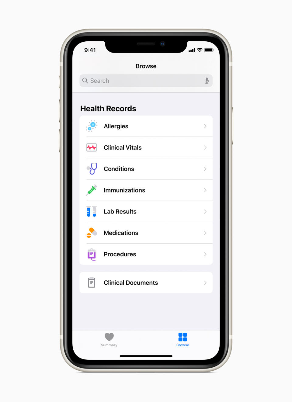 Health Records on iPhone