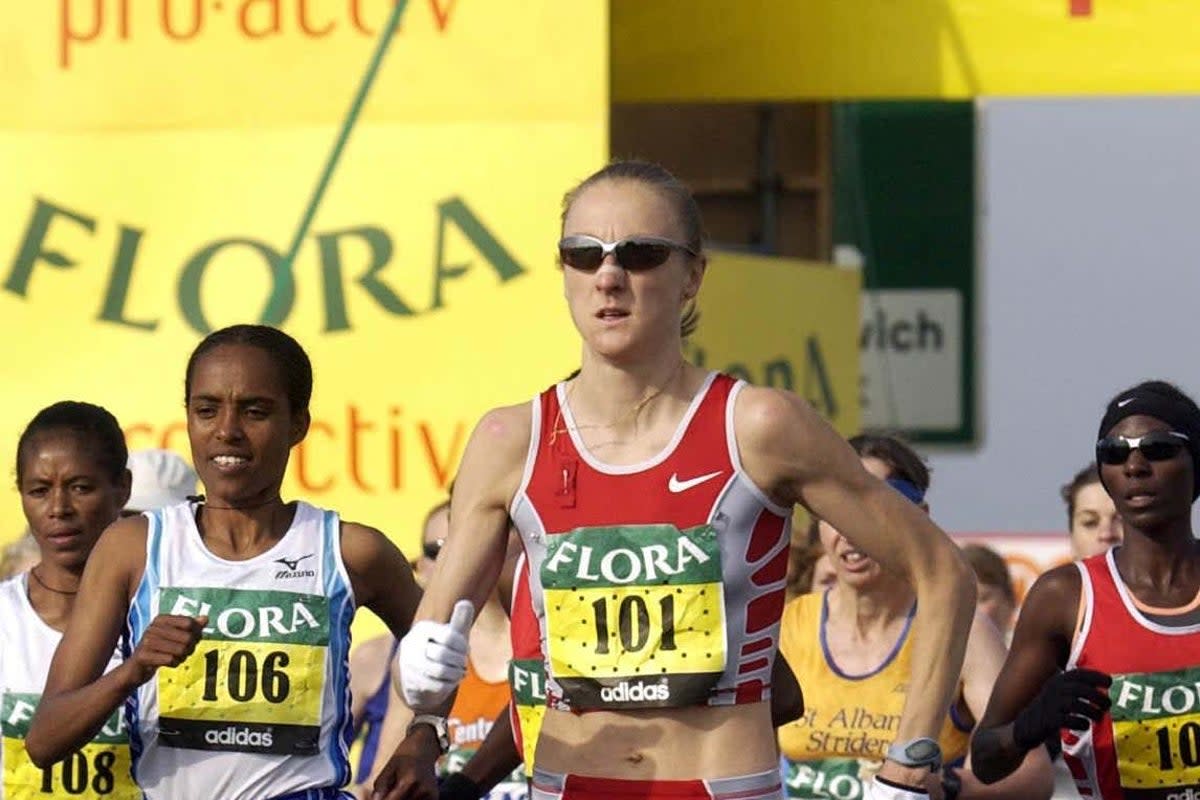 Paula Radcliffe set a new women’s world marathon record in 2003 (Chris Young/PA) (PA Archive)