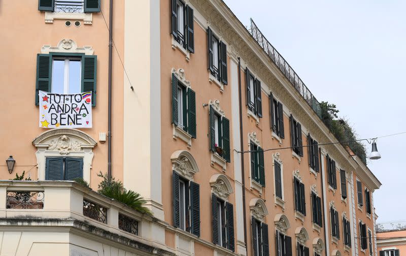 FILE PHOTO: Day four of Italy's nationwide coronavirus lockdown, in Rome