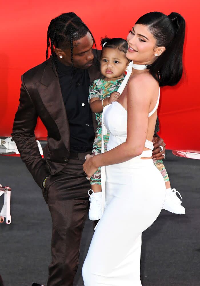 Travis Scott, Stormi Webster and Kylie Jenner | Jon Kopaloff/FilmMagic