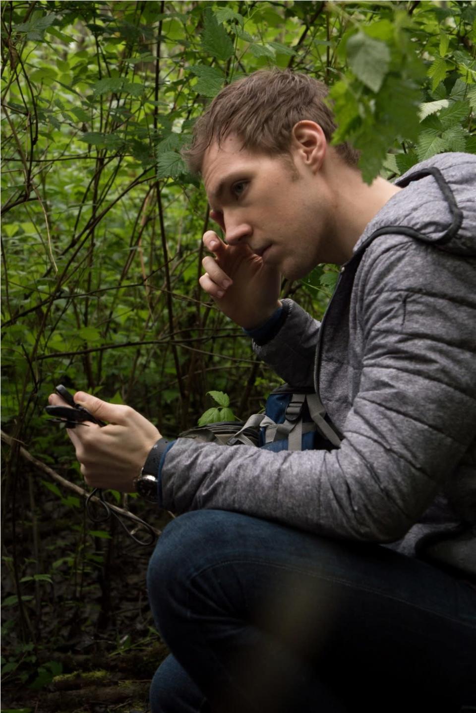 James Allen McCune as James Donahue in “Blair Witch.” (Clover Films)
