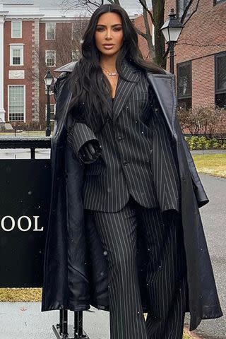 <p>Kim Kardashian/Instagram</p> Kim Kardashian at Harvard University