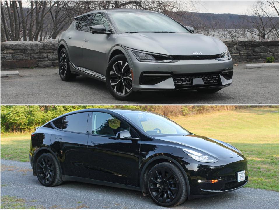 The Kia EV6 and Tesla Model Y.