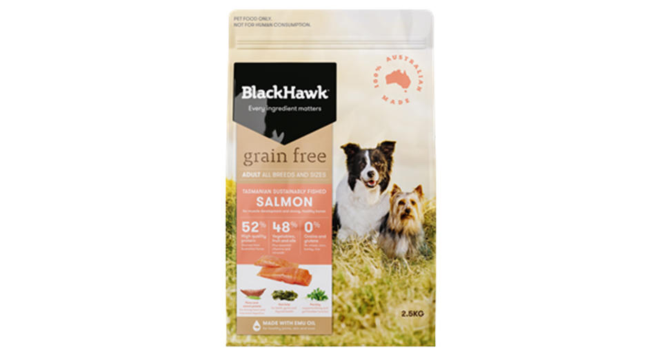 Black Hawk Grain Free salmon dog food pulled after reports of sick pets