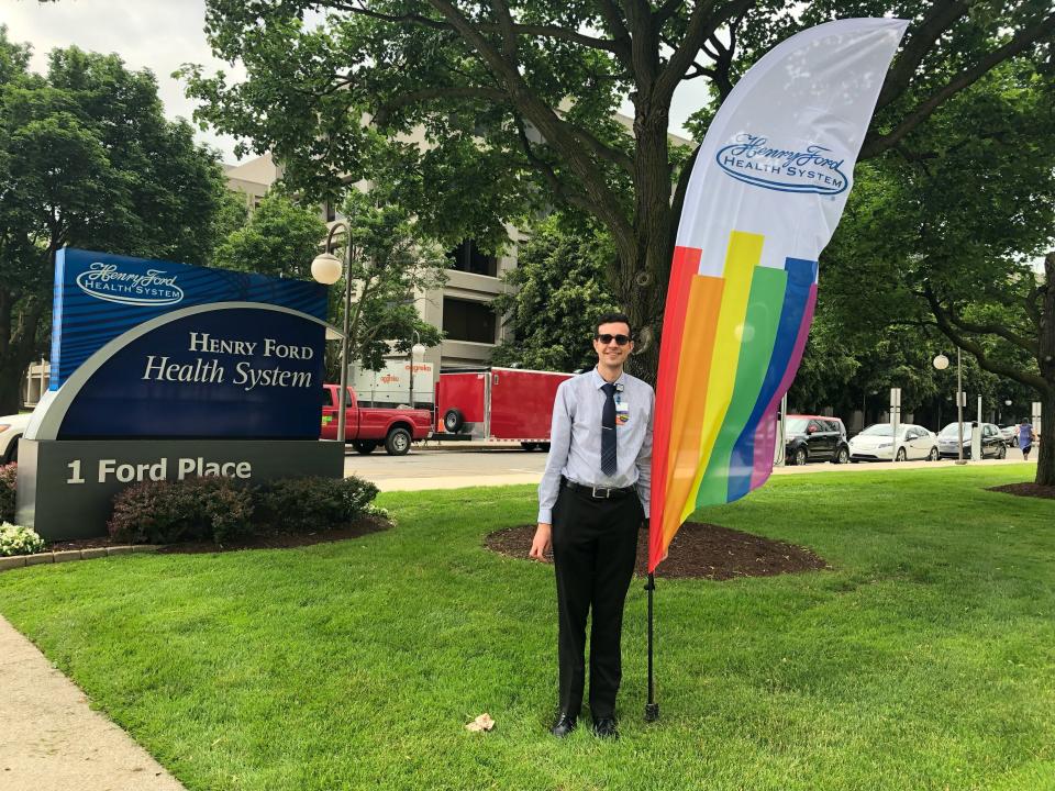 Jacob Sierocki, project manager for the Henry Ford Medical Group and president of the Pride Employee Resource Group at Henry Ford Health.