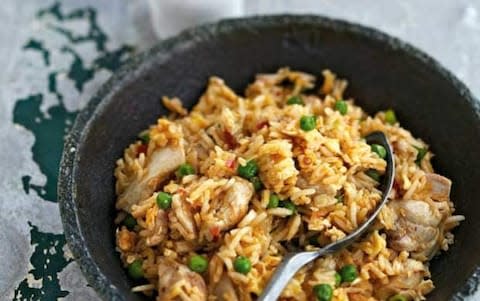 Ken Hom's chicken fried rice recipe - Credit: PROMO GROUP 2011 / MARTIN POPE / CAMERA PRESS