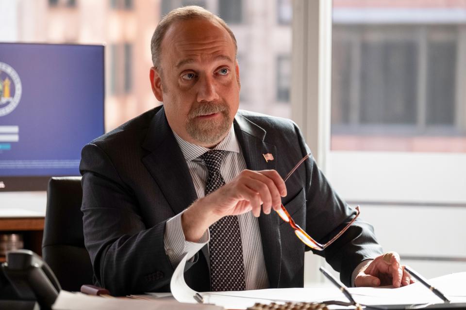 Giamatti as Chuck Rhoades in Billions season five.