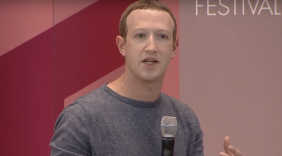 Facebook CEO Mark Zuckerberg defended his company's decision to leave up a video that was altered to make House Speaker Pelosi appear inebriated. (Image: Aspen Ideas Festival)