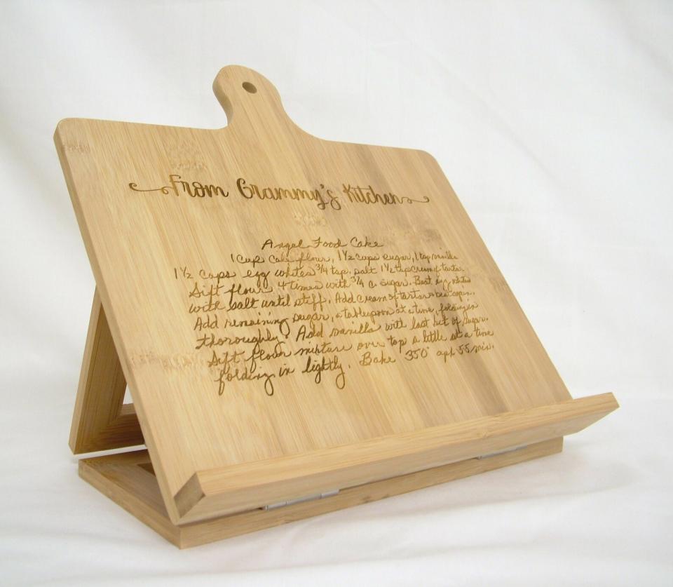 handwritten recipe easel