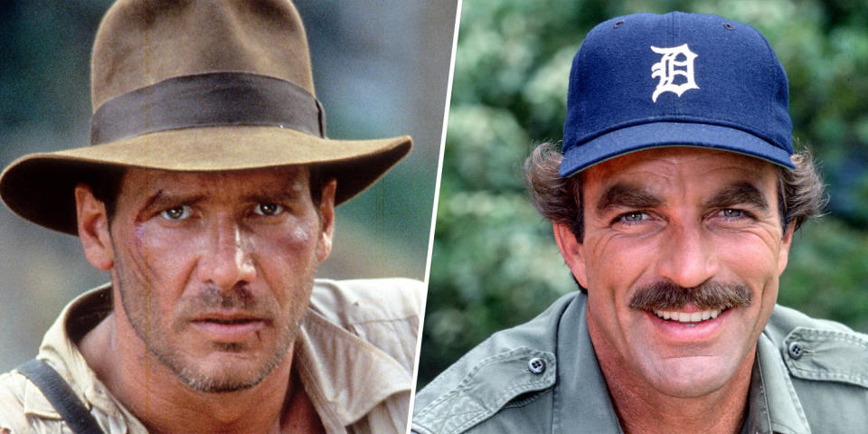 Indiana Jones and Magnum P.I. (Getty Images)