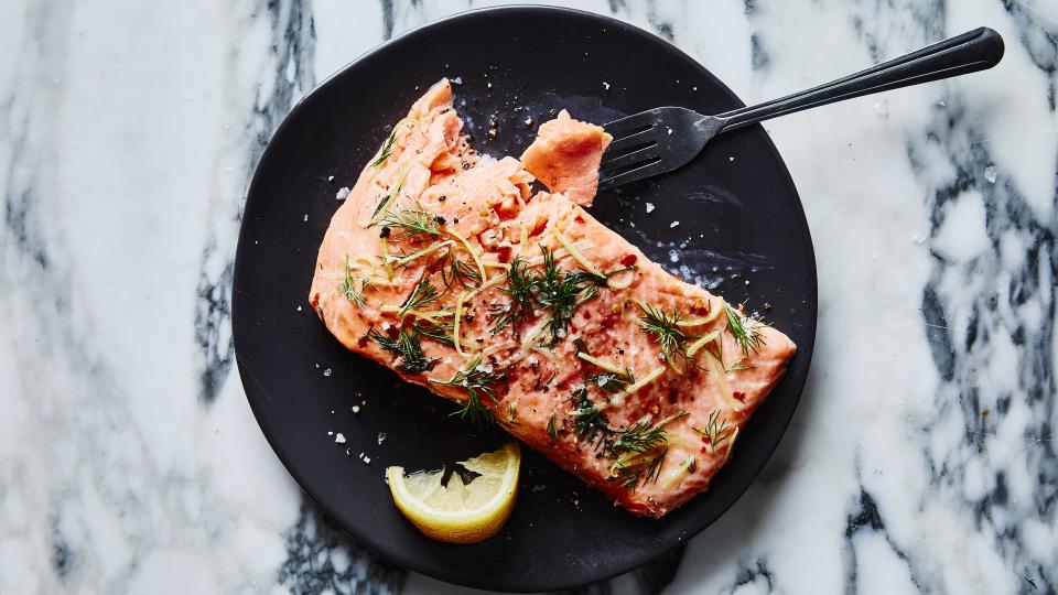 Sous Vide Salmon with Lemon and Dill