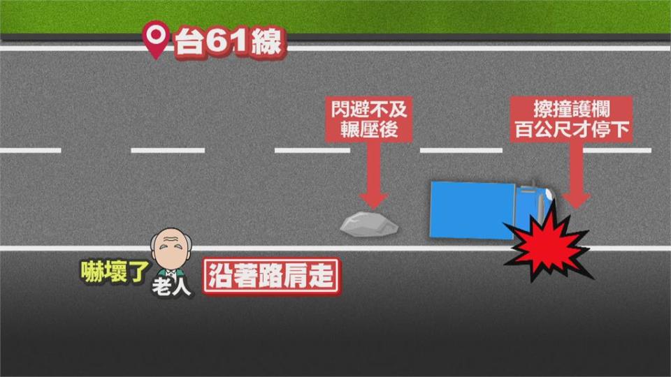 台61線車禍找嘸駕駛 肇事翁嚇失神走上路肩