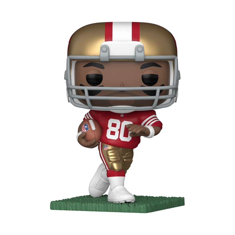 Funko new Legends Pops! of NFL Hall of Famers includes a 10-inch figure of Jerry Rice.