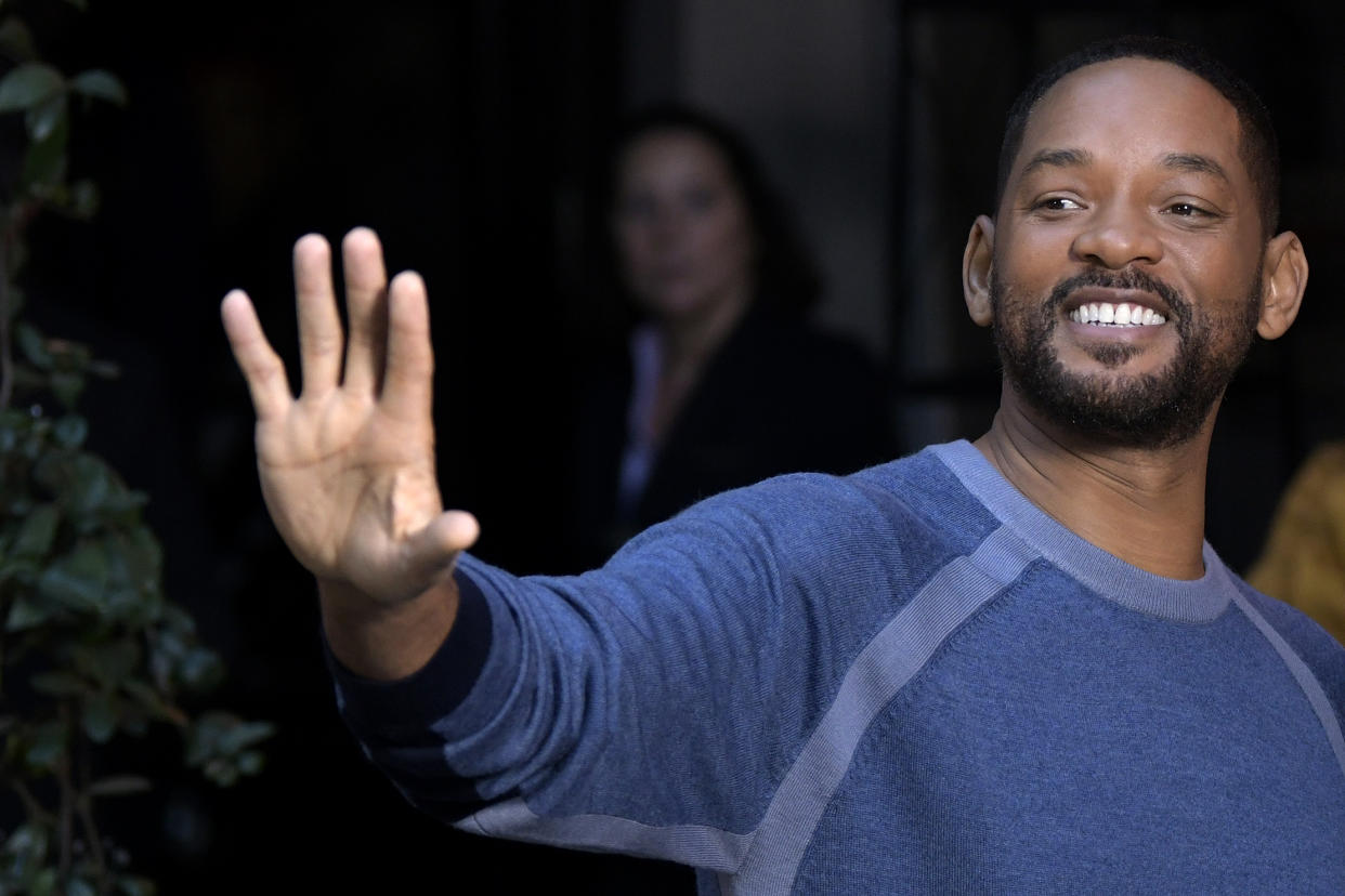 US actor Will Smith poses at the 'Bad Boys For Life' launching photocall in Madrid on January 8, 2020. (Photo by Gabriel BOUYS / AFP) (Photo by GABRIEL BOUYS/AFP via Getty Images)