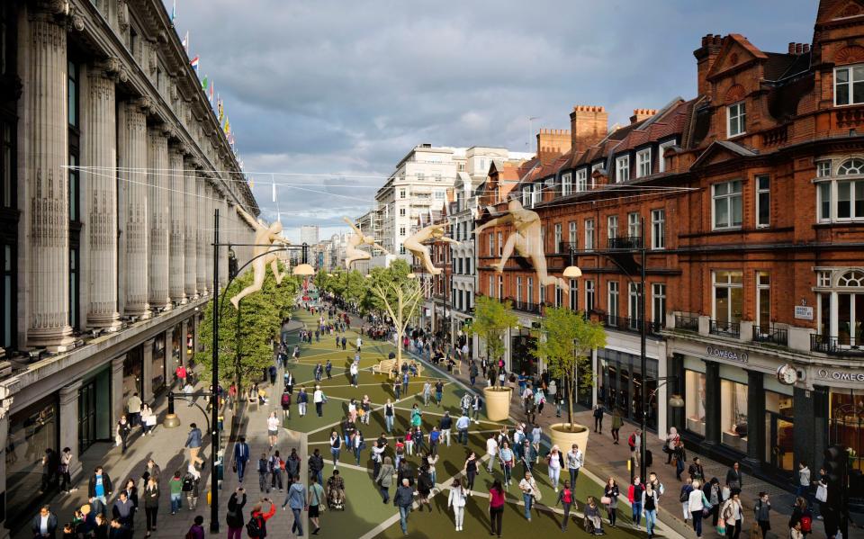 Pedestrianising Oxford Street, as in this artist's impression