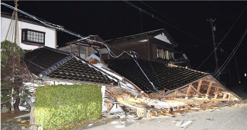 日本石川縣能登地區發生芮氏規模7.6強震，日本氣象廳隨後針對日本海沿岸發布海嘯警報。（圖／達志／美聯社）