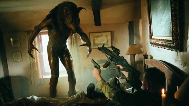 A werewolf prepares to attack in the movie "Dog Soldiers."<p>Kismet Entertainment Group</p>