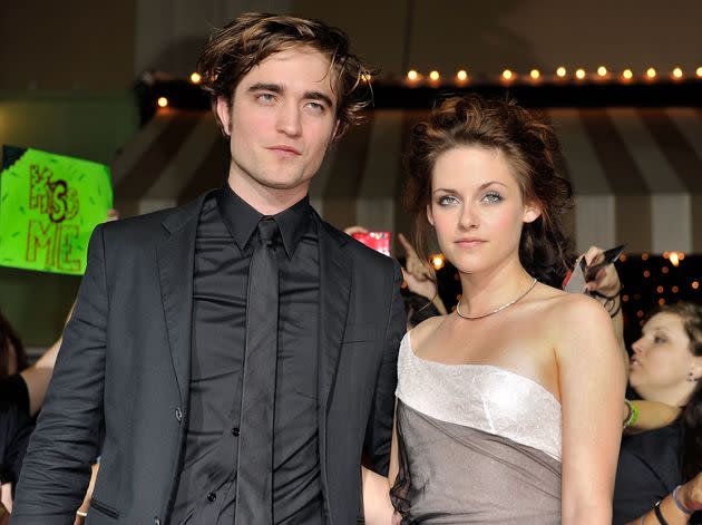 Robert Pattinson and Kristen Stewart at the Los Angeles premiere of 