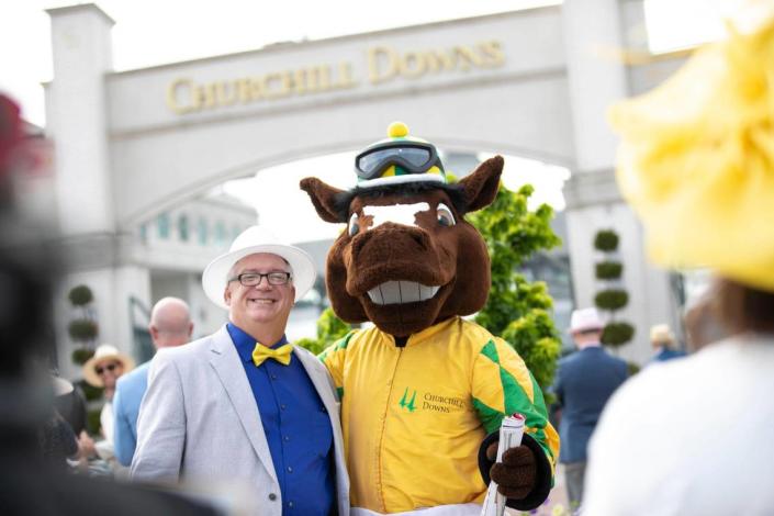 Rob Schucze is pictured Saturday, May 6, 2023, at Churchill Downs in Louisville.  This will be his fourth time participating in the Kentucky Derby.  Amy Wallot