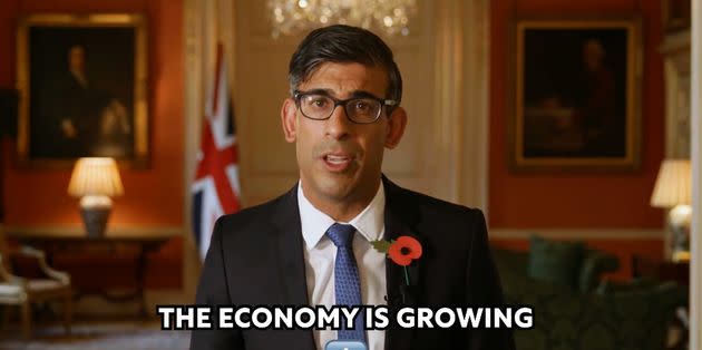 Rishi Sunak made the claim in a video filmed in Downing Street
