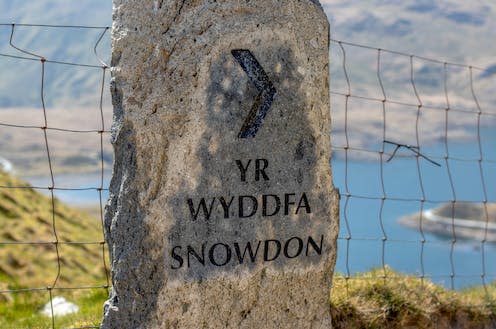 <span class="caption">The Welsh name Yr Wyddfa is now used for the mountain instead of Snowdon by the national park authority. </span> <span class="attribution"><span class="source">Malgosia Janicka/Shutterstock.</span></span>