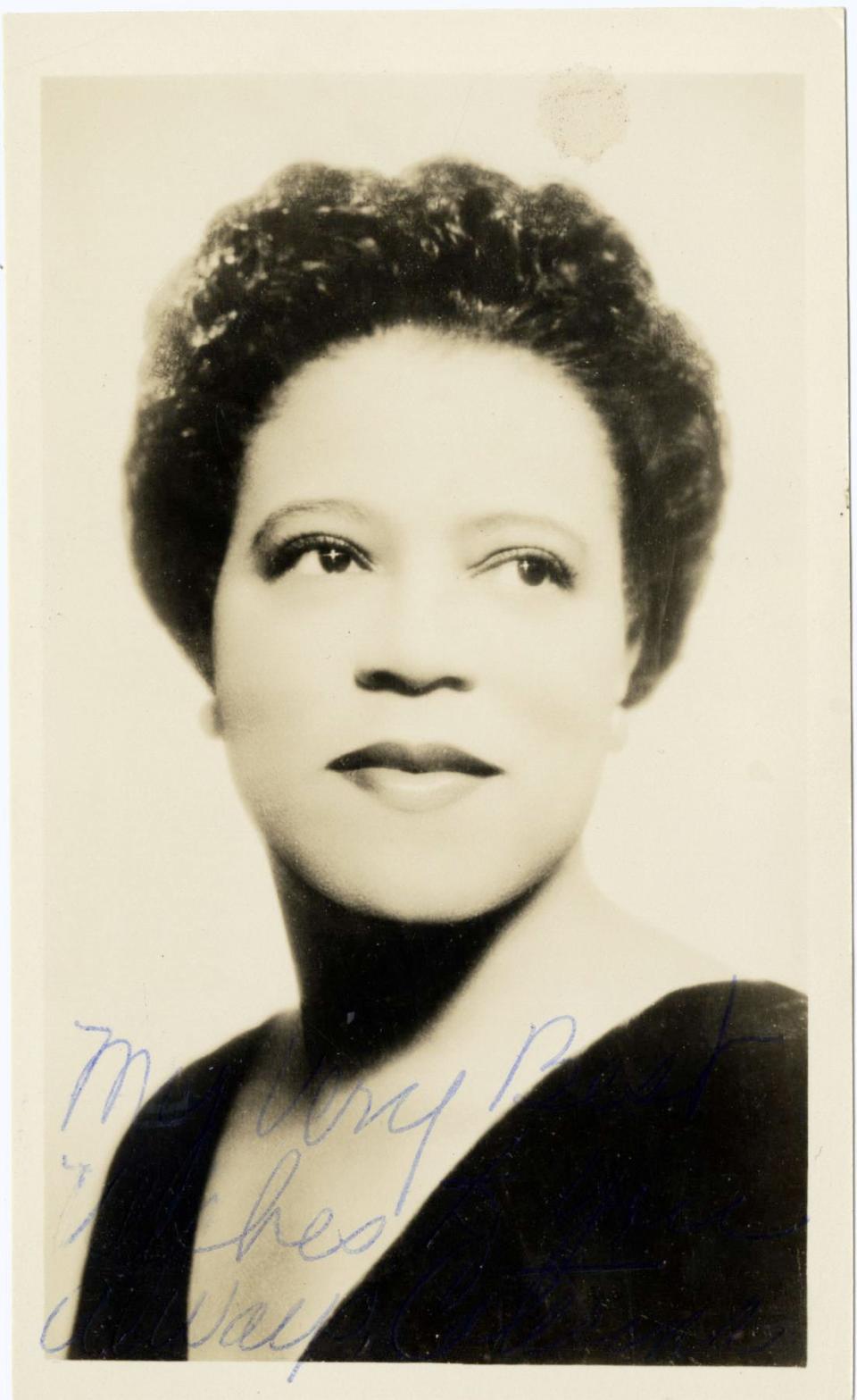 A signed photo of Caterina Jarboro.