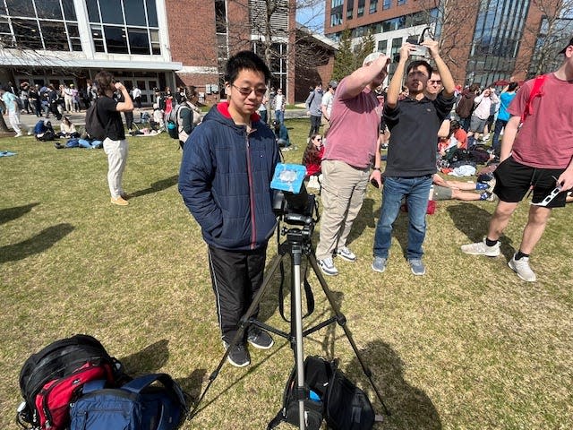 WPI freshman Jonathan Chang hopes to create a time-lapse photo array of the eclipse.