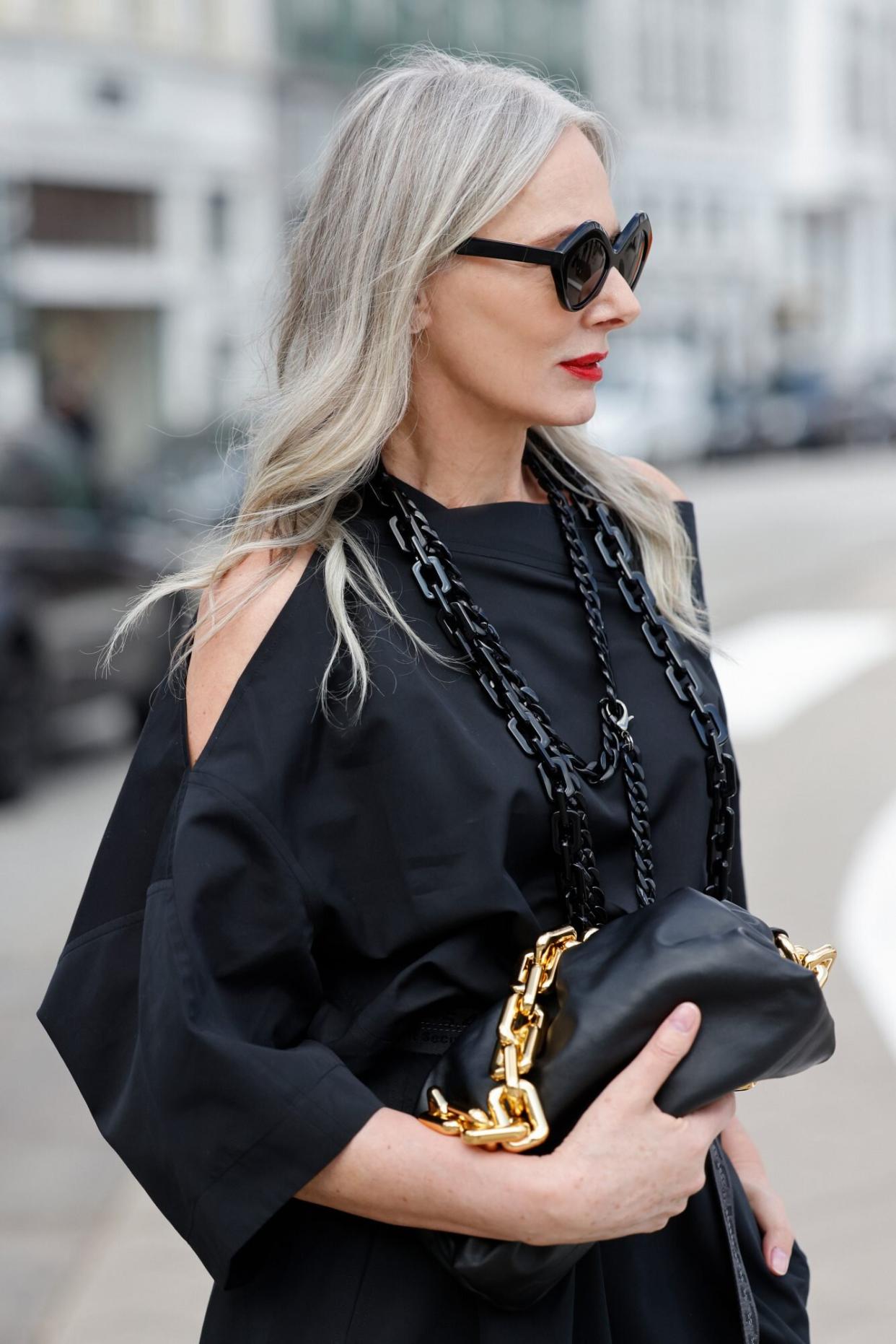 Shoppers With Gray and White Hair Credit Their Glossy