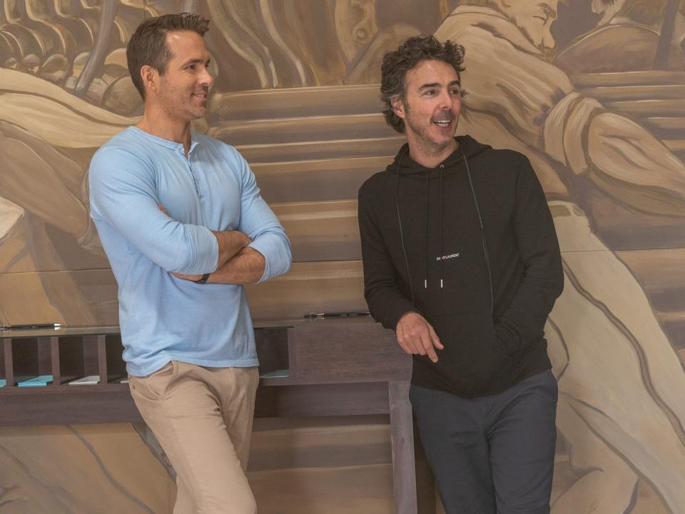 Ryan Reynolds and director Shawn Levy behind-the-scenes of "Free Guy."