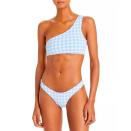 Baby blue and gingham? We can't think of a better summer swimsuit combo. $95, Bloomingdale's. <a href="https://www.bloomingdales.com/shop/product/frankies-bikinis-barb-gingham-one-shoulder-bikini-top?ID=3953468&CategoryID=2910" rel="nofollow noopener" target="_blank" data-ylk="slk:Get it now!;elm:context_link;itc:0;sec:content-canvas" class="link ">Get it now!</a>