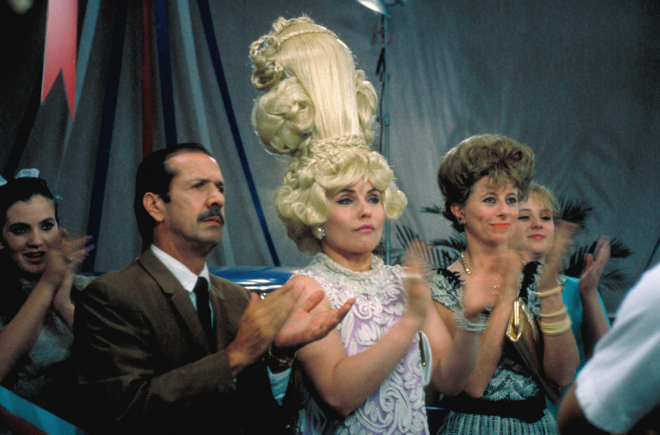Sonny Bono and Debbie Harry play ultra-conservative parents in Hairspray. (Photo: New Line/Courtesy Everett Collection)