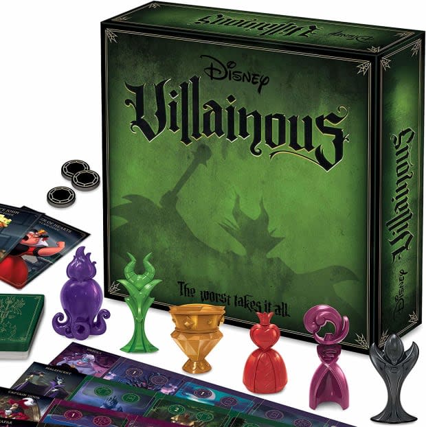 <p><a href="https://www.amazon.com/Wonder-Forge-Disney-Villainous-Strategy/dp/B07DLGD9K6?dchild=1&keywords=Disney+Villainous+Strategy+Board+Game&qid=1584487166&s=toys-and-games&sr=1-1&linkCode=ll1&tag=parade03-20&linkId=e1c08af431f7d7c20337d825cb798c80&language=en_US&ref_=as_li_ss_tl" rel="nofollow noopener" target="_blank" data-ylk="slk:Amazon;elm:context_link;itc:0;sec:content-canvas" class="link ">Amazon</a></p>