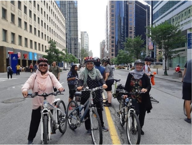 The Women's Cycling network is an inclusive group that advocates for easy access to biking for women in Toronto and the GTA. (Najia Zewari - image credit)