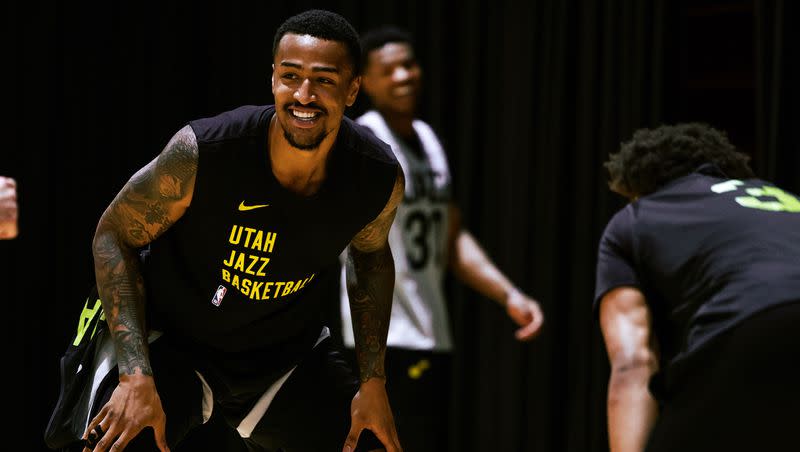 Utah Jazz forward John Collins smiles during training camp in Hawaii last week. The former Atlanta Hawk sees his opportunity with the Jazz as much more than a fresh start.