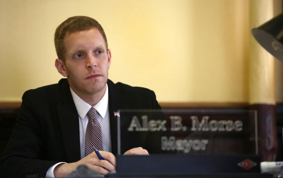 Holyoke, Massachusetts, Mayor Alex Morse faults Rep. Richard Neal, chairman of the House Ways and Means Committee, for waiting more than three months to request Trump's tax returns. (Photo: Pat Greenhouse/Boston Globe/Getty Images)