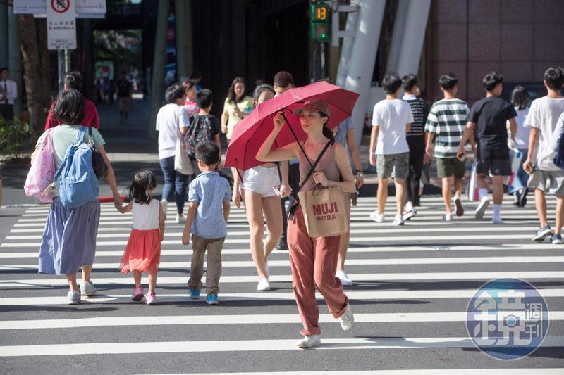 氣象局指出，今日在全台13個縣市地區將會出現36度已上的高溫，要注意防曬工作。