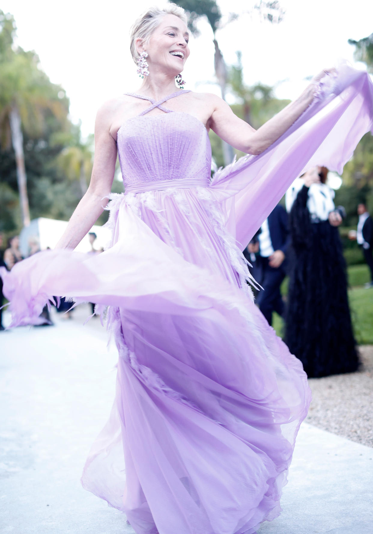 Sharon Stone at the amfAR Cannes Gala 2021. (Kevin Tachman / Getty Images for amfAR)