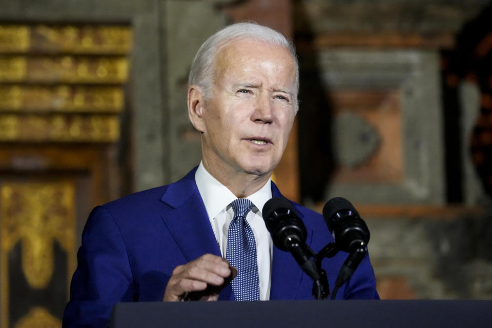 President Joe Biden in Bali, Indonesia, on Nov. 14, 2022. (Alex Brandon / AP)