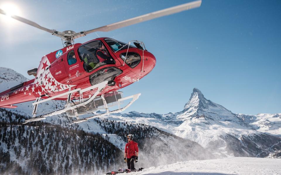 Heli-skiing is huge in Zermatt