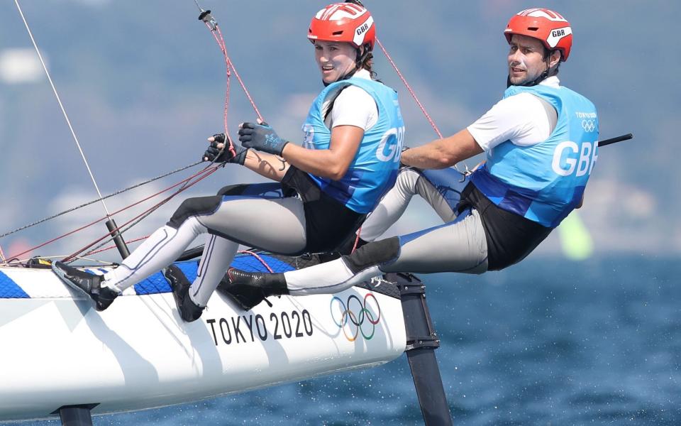 Gimson and Burnet are in silver-medal position after mark two in their medal race - GETTY IMAGES