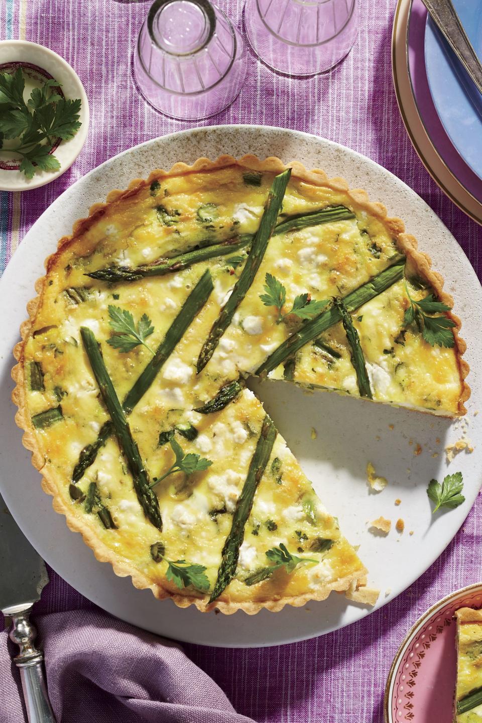 Asparagus-and-Goat Cheese Quiche