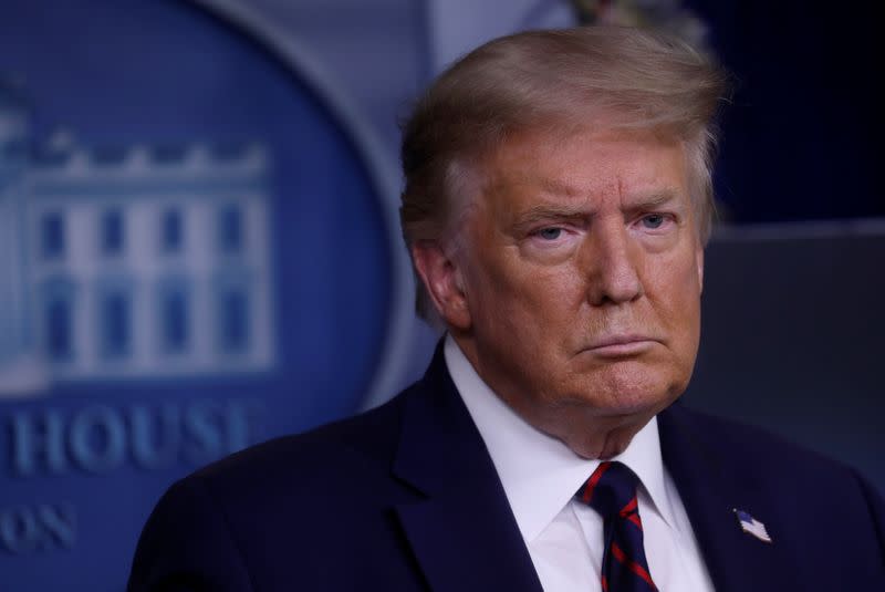 U.S. President Trump hosts coronavirus response task force briefing at the White House in Washington