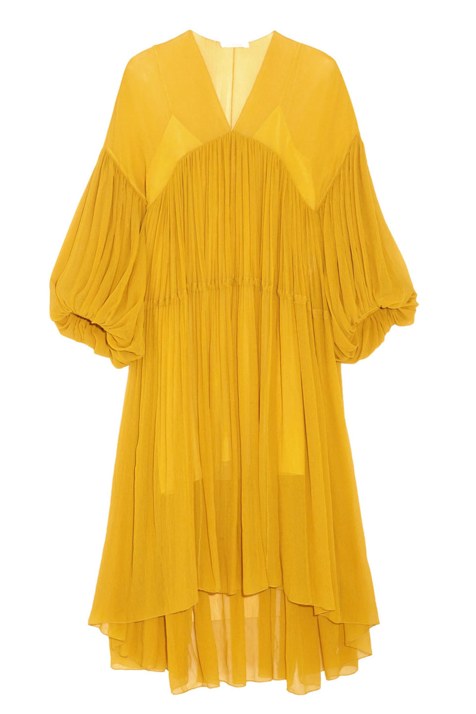 <p>Inject an air of bohemian romance into your romance with Chloe's voluminous summer dress. </p><p>Tired silk dress, £31,55, <a rel="nofollow noopener" href="http://bit.ly/2pYdOh7" target="_blank" data-ylk="slk:Chloe at Net A Porter;elm:context_link;itc:0;sec:content-canvas" class="link ">Chloe at Net A Porter</a></p>