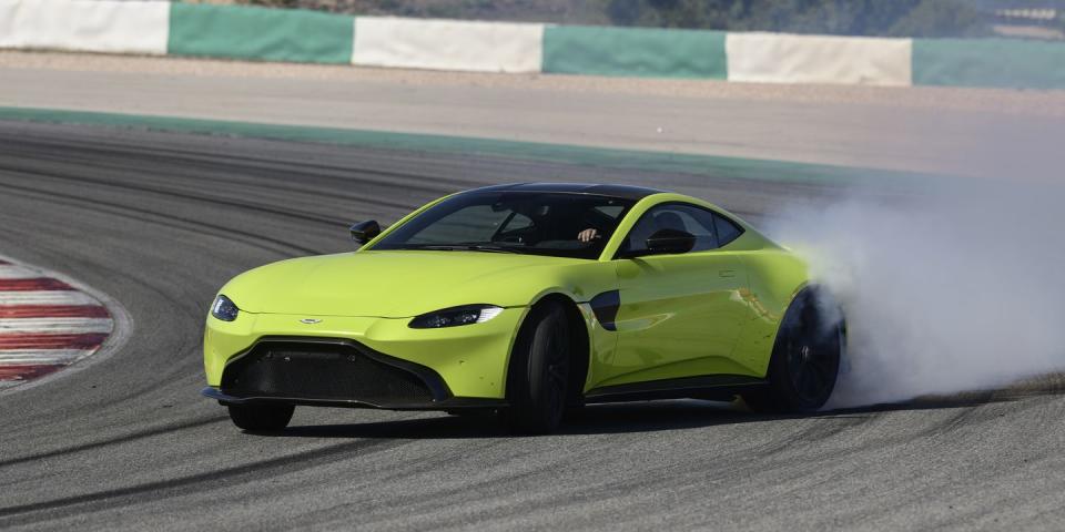 <p>The <a href="https://www.roadandtrack.com/new-cars/first-drives/a19723672/2019-aston-martin-vantage-first-drive/" rel="nofollow noopener" target="_blank" data-ylk="slk:newest entry-level Aston Vantage;elm:context_link;itc:0;sec:content-canvas" class="link ">newest entry-level Aston Vantage</a> is a wonderful 500-horsepower sports car with a twin-turbo V-8 heart from AMG. It's as capable at commuting as it is on the track. <a href="https://www.ebay.com/itm/2020-Aston-Martin-Vantage-Coupe/223761014223?hash=item3419321dcf:g:GGoAAOSw-SVd1xUM" rel="nofollow noopener" target="_blank" data-ylk="slk:This one;elm:context_link;itc:0;sec:content-canvas" class="link ">This one</a> delivery mileage, and it's up for bidding right now on eBay. </p>